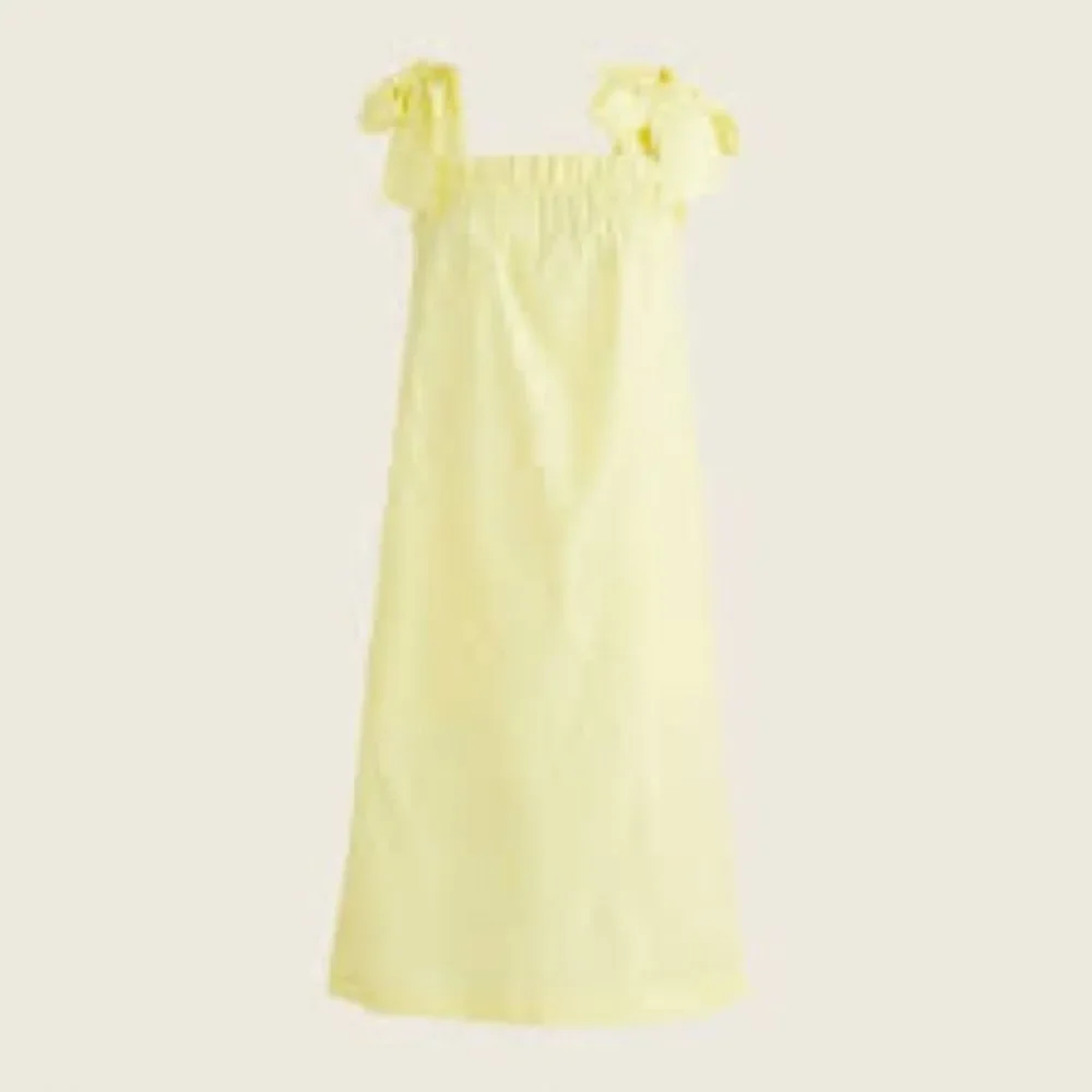 J. Crew Tie-shoulder cotton poplin dress with bow tie straps